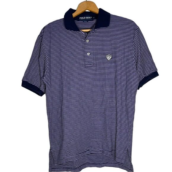 Polo golf by Ralph Lauren Men's Striped Cotton Polo Shirt, Size M - Picture 1 of 5